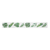 Groene Tropische Monstera Leaf Ribbon Lint (Voorkant)