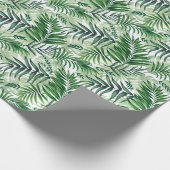 Groene tropische palm en stera-bladeren cadeaupapier (Hoek)