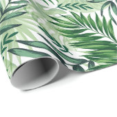 Groene tropische palm en stera-bladeren cadeaupapier (Rol Hoek)