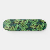 Groene tropische palmbananenmonstera lekt skateboard (Horizontaal)