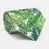 Groene tropische palmbananenmonstera lekt stropdas (Opgerold)