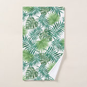 Groene tropische set met handdoekjes bad handdoek (Handdoek)