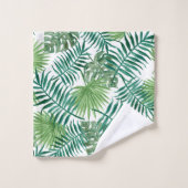 Groene tropische set met handdoekjes bad handdoek (Wasdoekje)