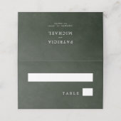 Groene trouw elegantere typografie klasse (Buitenkant ongevouwen)