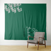 Groene Trouwachtergrond Wandkleed (In Situ (horizontaal))