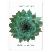 Groene Trouwsucculenten Tented Place Cards Kaart (Voorkant)