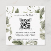 Groene Trouwwebsite | QR-code Informatiekaartje (Voorkant)