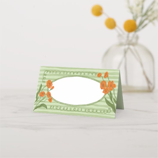 Groene tuin Charmante grillige hand getrokken Sina (Voorkant)