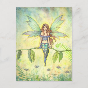 Groene Tuin Sprookje Fantasie Kunst Briefkaart