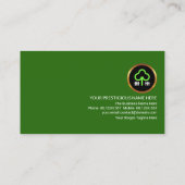 Groene tuinbouwlagen visitekaartje (Achterkant)