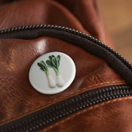 Groene Tuinman Minimalistische Haken prei Garen Ar Ronde Button 5,7 Cm
