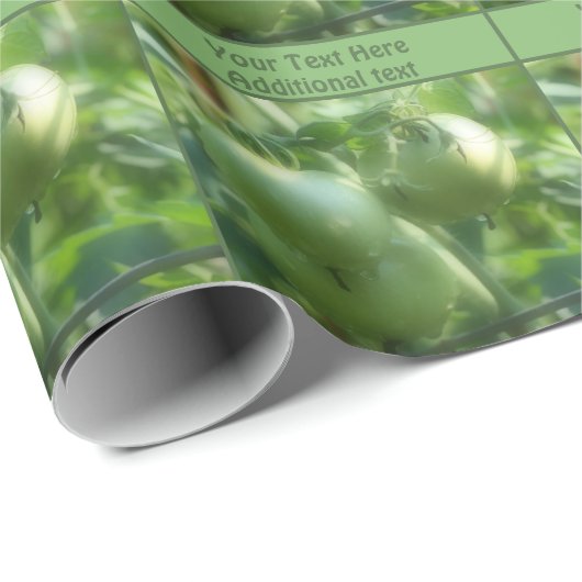 Groene tuintomaten op wijn op maat cadeaupapier (Rol Hoek)
