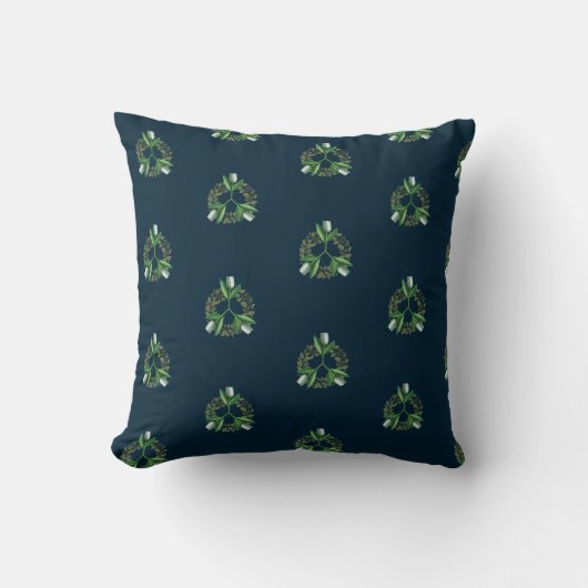 groene tulp kussen (Voorkant)