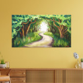 Groene tunnel canvas afdruk (Insitu (Woonkamer))