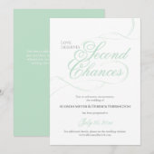 Groene tweede kansen uitstel van het huwelijk kaart (Voorkant / Achterkant)