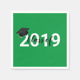 Groene Typografie Afstuderen Klasse van 2019 Servet