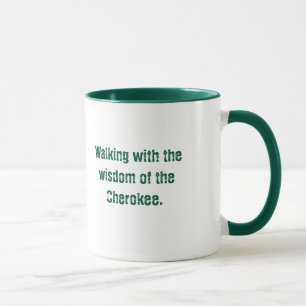 Groene Typografie Cherokee Gezegde Koffie Mok