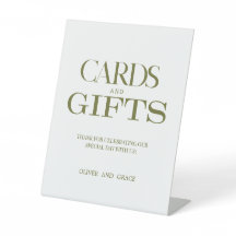 Groene typografie kaarten en cadeaus bruiloftspodi