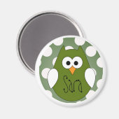 Groene uil Magneet (Voorkant / Achterkant)