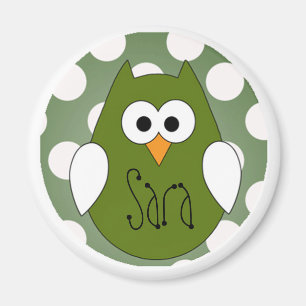 Groene uil Magnet Magneet