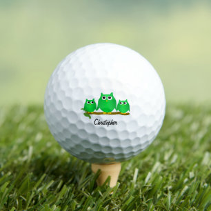 Groene Uil Ontwerp Gepersonaliseerd Golfballen