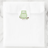 GROENE UIL Ronde Favor Sticker | Envelopsluiting (Tas)