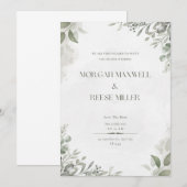 Groene uitnodiging  (Voorkant / Achterkant)