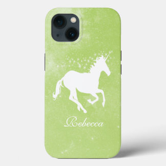 Groene Unicorn Persoonlijke Hoesje-Mate iPhone Cas 13 Hoesje