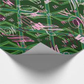 Groene Union Jack Vlag Decoratie Cadeaupapier (Hoek)