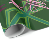 Groene Union Jack Vlag Decoratie Cadeaupapier (Rol Hoek)