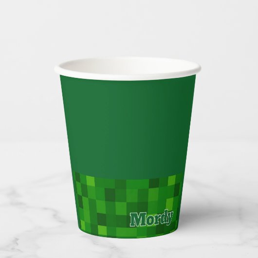 Groene upsherin cups papieren bekers (Voorkant)