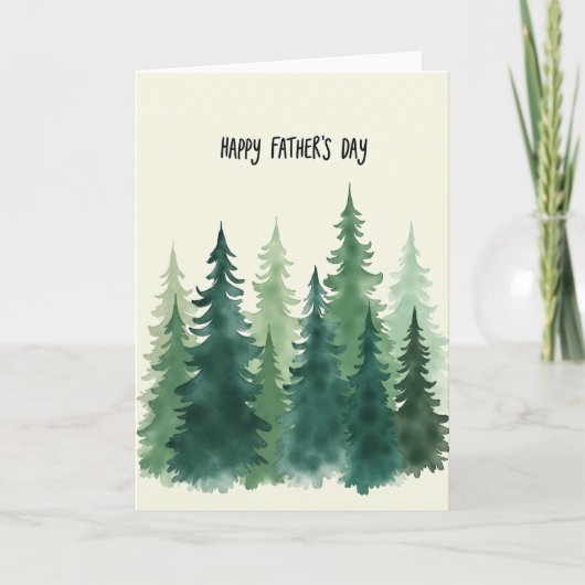 Groene vadersdag bomen kaart (Voorkant)
