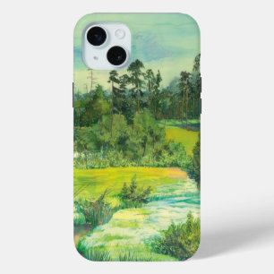 groene vallei iPhone 15 mini hoesje