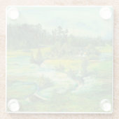 groene vallei glazen onderzetter (Achterkant)