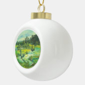 groene vallei keramische bal ornament (Rechts)