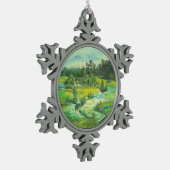 groene vallei tin sneeuwvlok ornament (Links)