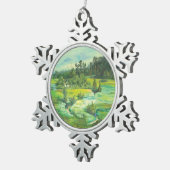 groene vallei tin sneeuwvlok ornament (Rechts)