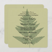 Groene Varen Bruiloft Kaart (Voorkant / Achterkant)