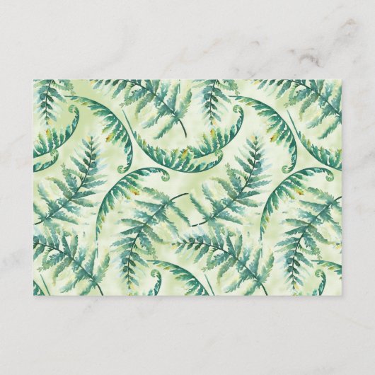 Groene Varen Bruiloft Wishing Well Kaarten (Achterkant)