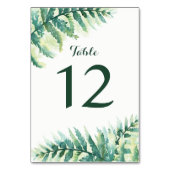 Groene Varen Waterverf Bruiloft Kaart (Achterkant)