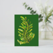 Groene varenblad plant kunst briefkaart (Staand voorkant)