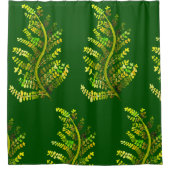 Groene varenblad plant kunst douchegordijn (Voorkant)