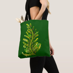 Groene varenblad plant kunst draagtas