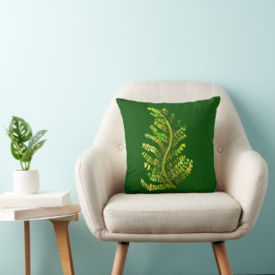 Groene varenblad plant kunst kussen