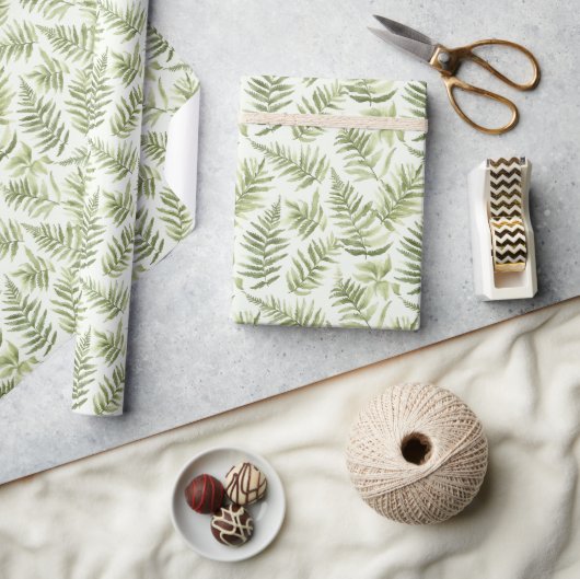 Groene Varens Cadeaupapier (Crafts)