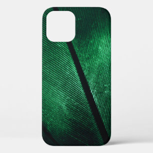 Groene veer, mooie patroontextuur. iPhone 12 hoesje