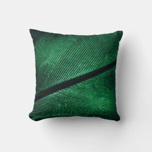 Groene veer, mooie patroontextuur. kussen