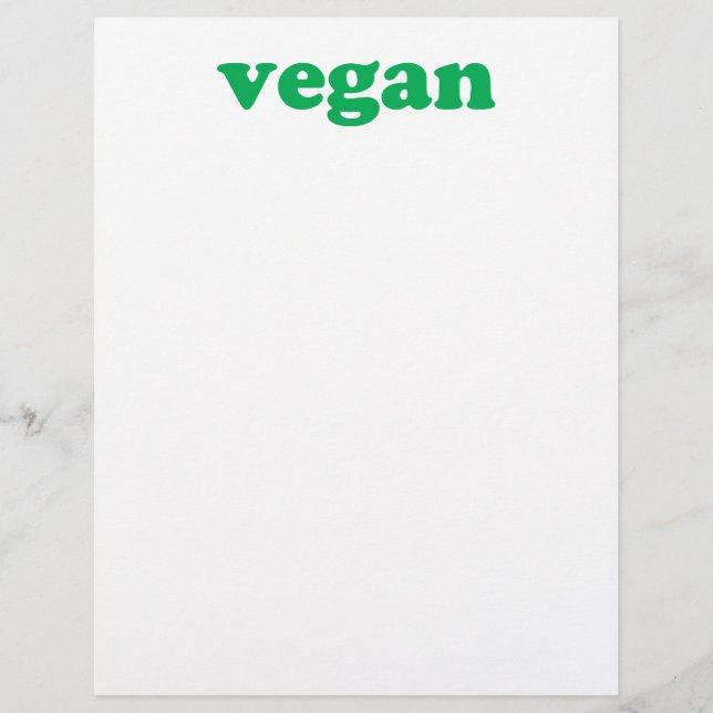 groene " veganletters " , witte achtergrond briefhoofd (Voorkant)