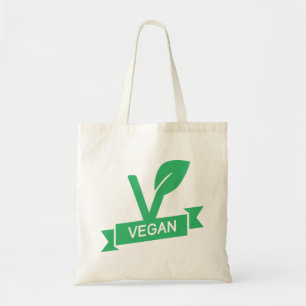 Groene vegetan Vegetarian Veganism Dierenvriend Qu Tote Bag