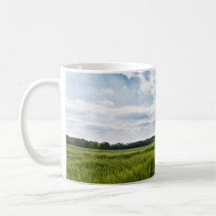 Groene velden koffiemok